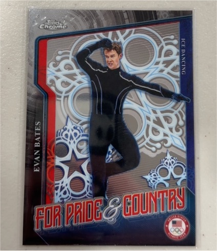 2026 Topps Chrome Winter Olympics #PC-14 Evan Bates For Pride & Country — front