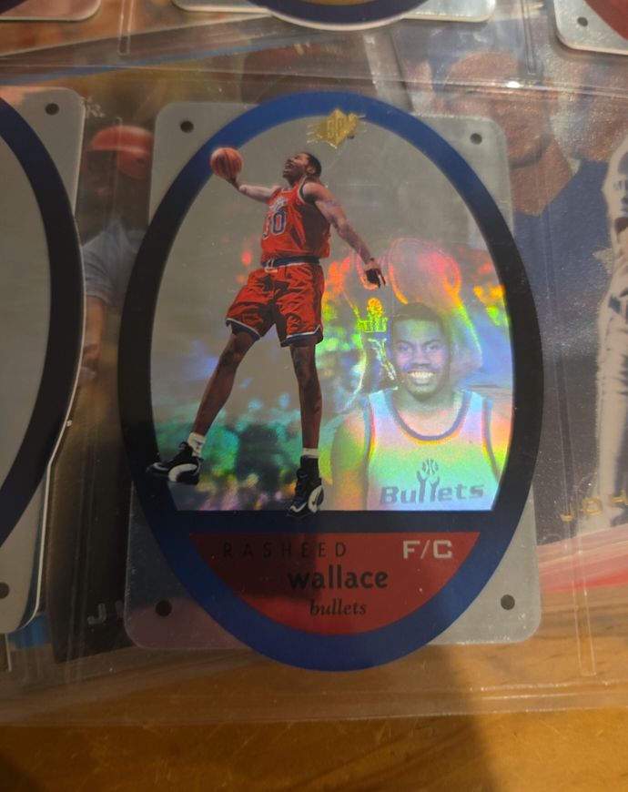 1996 Upper Deck SPx #50 Rasheed Wallace — front