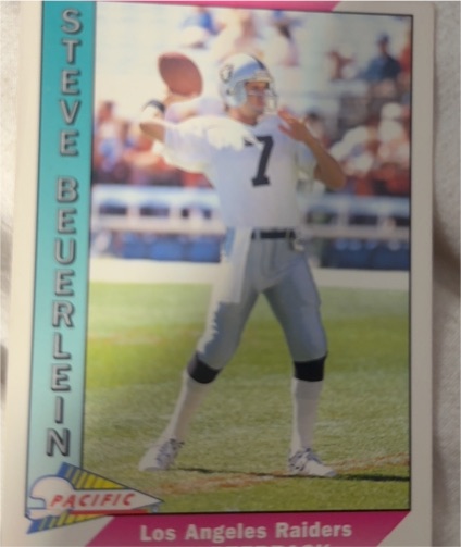 1991 Pacific #227 Steve Beuerlein — front