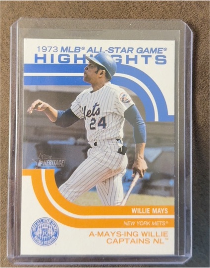 2022 Topps Heritage 1973 MLB All-Star Game Highlights #ASGH-9 Willie Mays — front