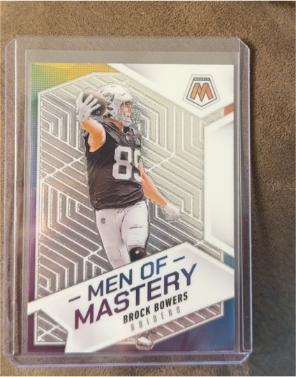 2025 Panini Mosaic #6 Brock Bowers Men of Mastery — front