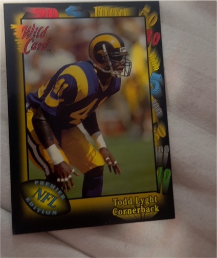 1991 Wild Card #155 Todd Lyght — front