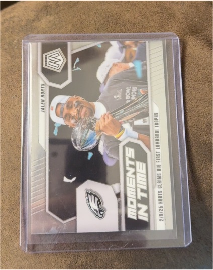 2025 Panini Mosaic Moments In Time #25 Jalen Hurts — front