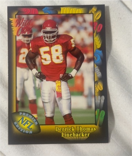 1991 Wild Card #22 Derrick Thomas — front
