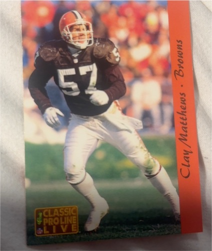 1993 Classic Pro Line Live #43 Clay Matthews — front