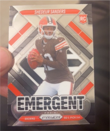 2025 Panini Prizm #17 Shedeur Sanders Emergent Rookie — front