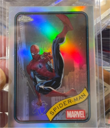 2025 Topps Chrome Marvel #101 Spider-Man — front