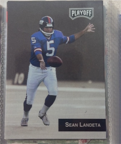 1993 Playoff Football #113 Sean Landeta — front