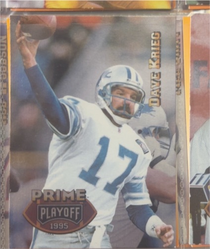 1995 Playoff Prime #170 Dave Krieg — front
