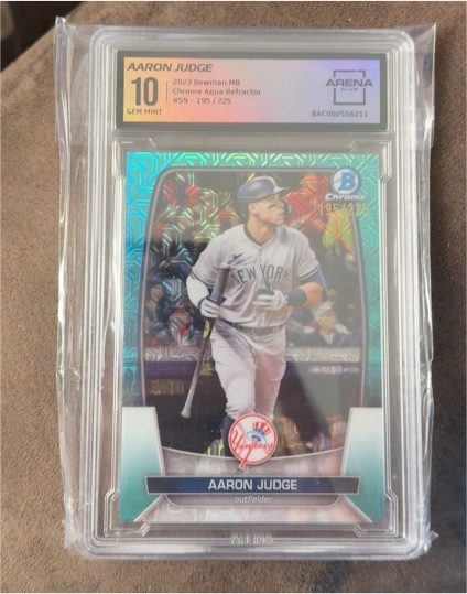 2023 Bowman Chrome #59 Aaron Judge Mojo Refractor — front