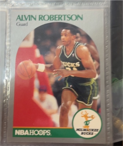 1990 NBA Hoops #182 Alvin Robertson — front