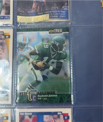1993 Upper Deck Collector's Choice Turf Champions #TC Keyshawn Johnson — front