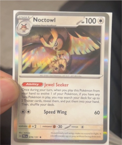 2023 Pokémon Sv: Prismatic Evolutions #078 Noctowl — front