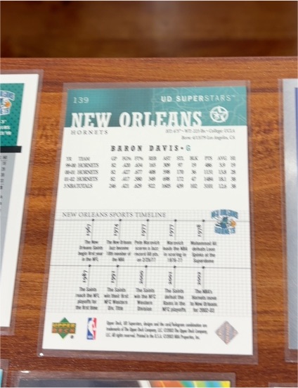 1999 Upper Deck Superstars #139 Baron Davis — front