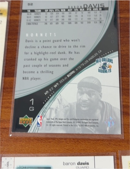 2002-03 Upper Deck SPx #52 Baron Davis — front