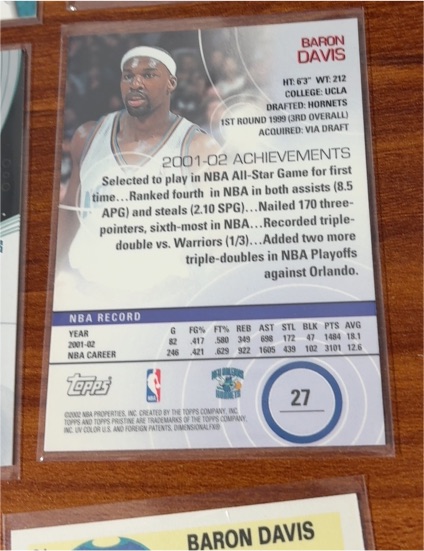 2001-02 Topps #27 Baron Davis — front