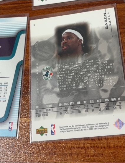 2000 Upper Deck Encore #9 Baron Davis — front