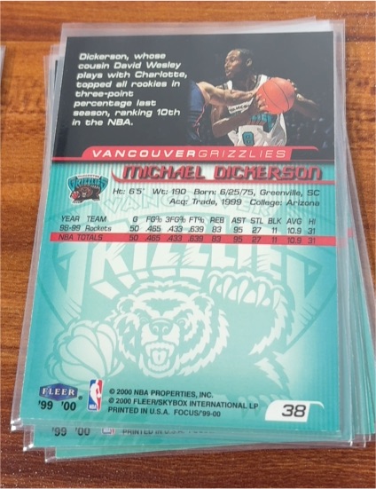 1999-00 Fleer Focus #38 Michael Dickerson — front