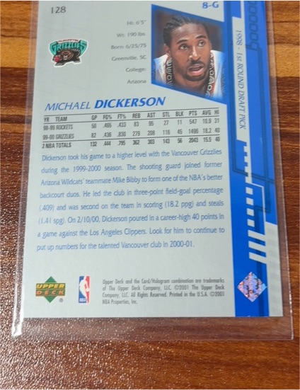 1998-99 Upper Deck #128 Michael Dickerson — front