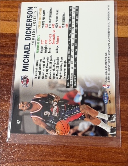 1999-00 Fleer Force #47 Michael Dickerson — front