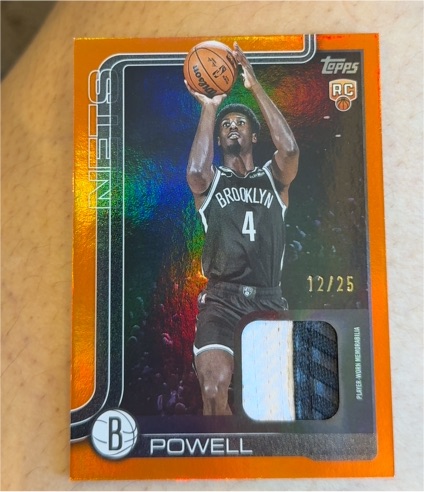 2025 Topps Flagship Orange Holofoil #12/25 Drake Powell — front