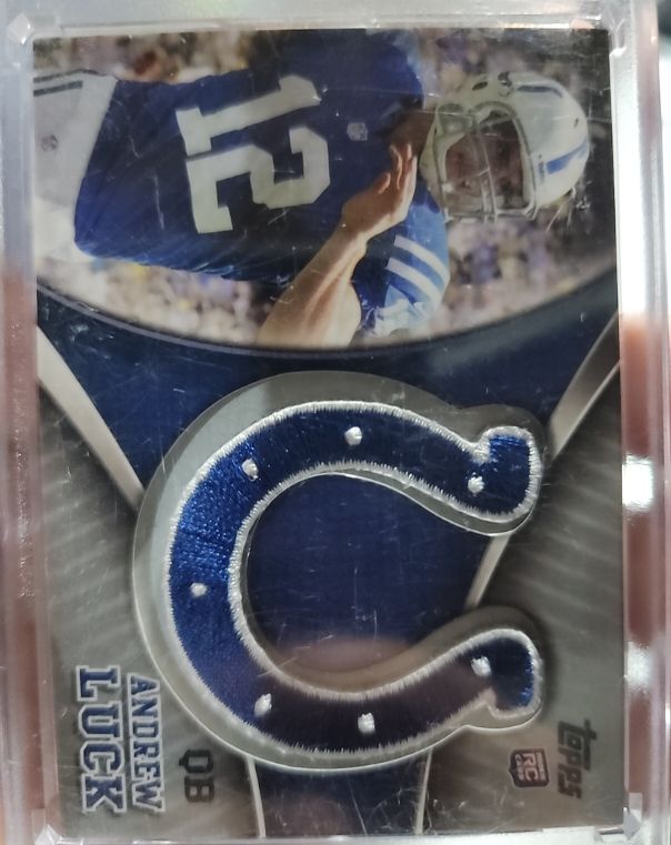 2012 Topps #TLP-AP Andrew Luck Logo Patch — front