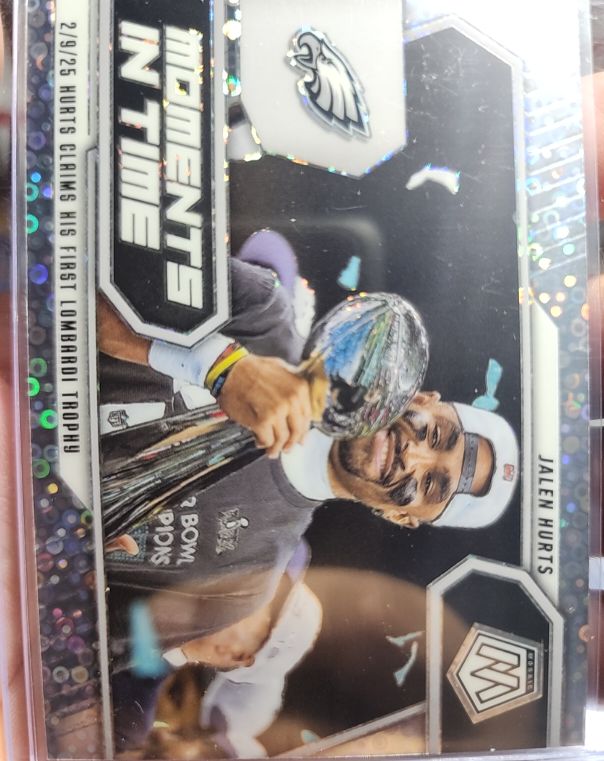 2025 Panini Mosaic Moments in Time #25 Jalen Hurts — front