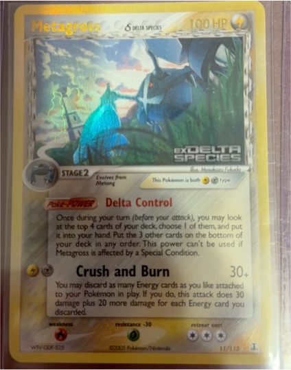 2005 Pokémon EX Delta Species #11 Metagross — front