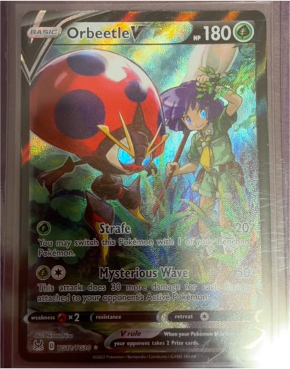 2022 Pokemon Lost Origin Trainer Gallery #TG12 Orbeetle V — front