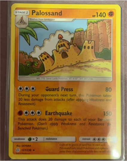 2019 Pokémon SM Cosmic Eclipse #127 Palossand — front