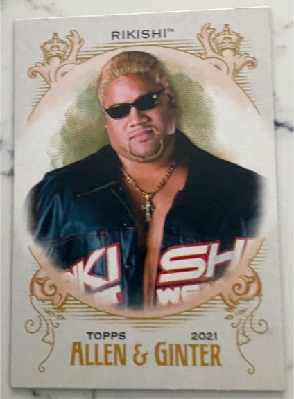 2021 Topps Heritage WWE Allen & Ginter #AG-17 Rikishi — front