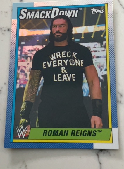 2021 Topps Heritage WWE SmackDown #70 Roman Reigns — front