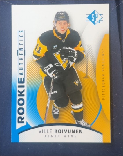 2025-26 Upper Deck SP Rookie Authentics Blue #119 Ville Koivunen — front