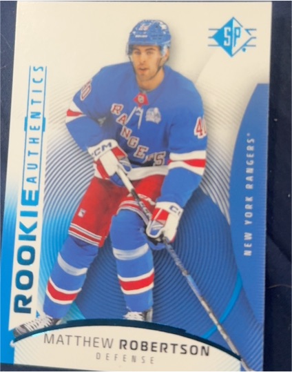 2025-26 SP Upper Deck #128 Matthew Robertson Rookie Authentics Blue — front