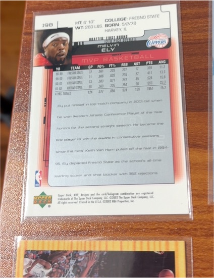 2003-04 Upper Deck MVP #198 Melvin Ely — front