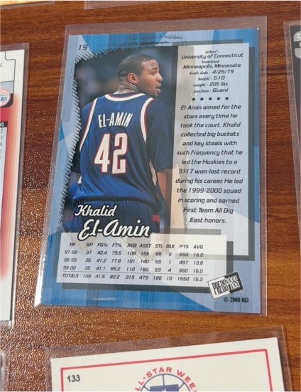2000 Press Pass #19 Khalid El-Amin — front