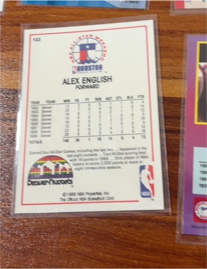 1989-90 Hoops #133 Alex English — front