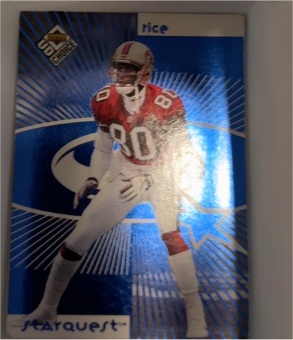 1998 Upper Deck Choice Starquest/Rookquest #SR07 Jerry Rice — front