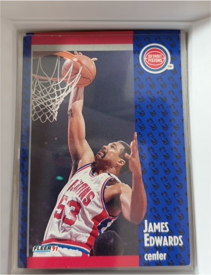 1991-92 Fleer #60 James Edwards — front