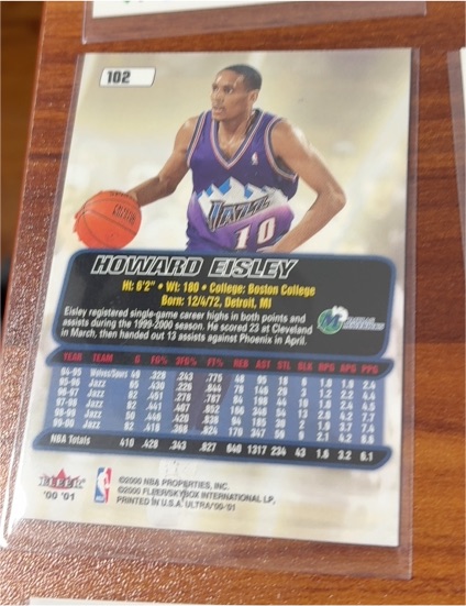2000-01 Ultra #102 Howard Eisley — front