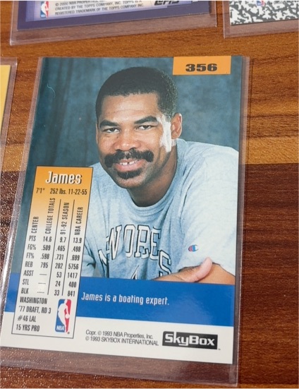 1992 SkyBox #356 James Worthy — front