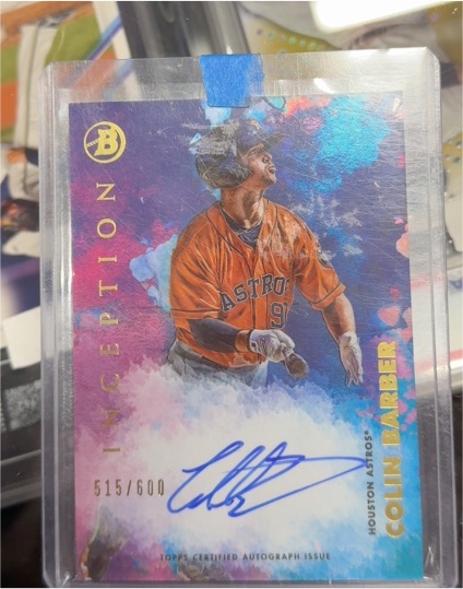 2021 Bowman Inception #PA-CB Colin Barber — front