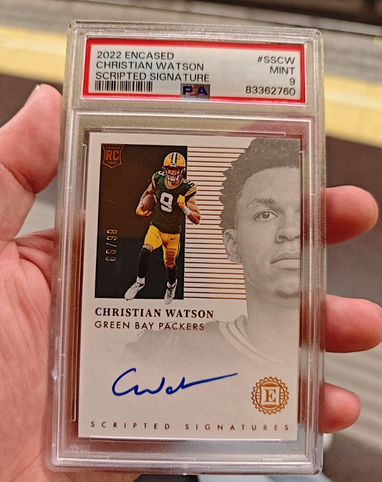 2022 Panini Encased Scripted Signatures #SS-CW Christian Watson — front