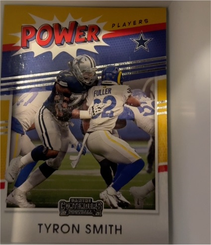 2021 Panini Contenders Power Players #PP-TSM Tyron Smith — front