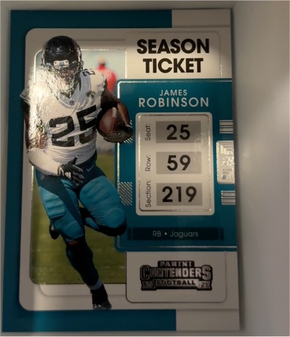 2021 Panini Contenders Season Ticket #45 James Robinson — front