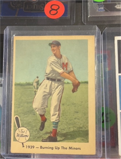 1959 Fleer Ted Williams #12 1939 Burning Up The Minors — front