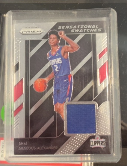 2018-19 Panini Prizm #95 Shai Gilgeous-Alexander Sensational Swatches — front