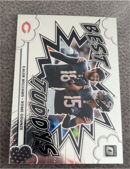 2025 Panini Donruss Optic #8 Caleb Williams Rome Odunze Best Tuddys Chicago Bears — front