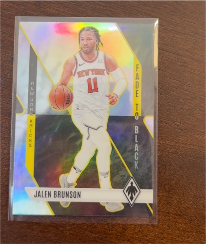 2023-24 Panini Phoenix #1 Jalen Brunson Fade To Black — front