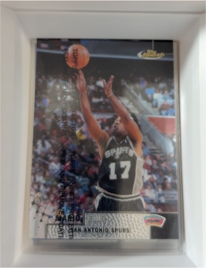 1998-99 Topps Finest Basketball Oversized Box Topper #12 Tim Duncan — front